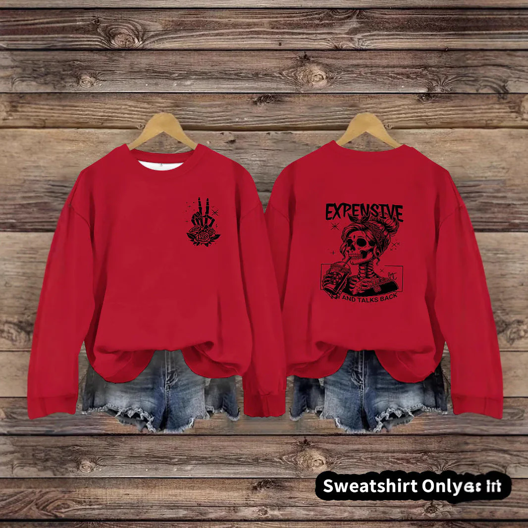 Damen Sweatshirt mit kreativem Motiv und lässigem Schnitt - Image 3