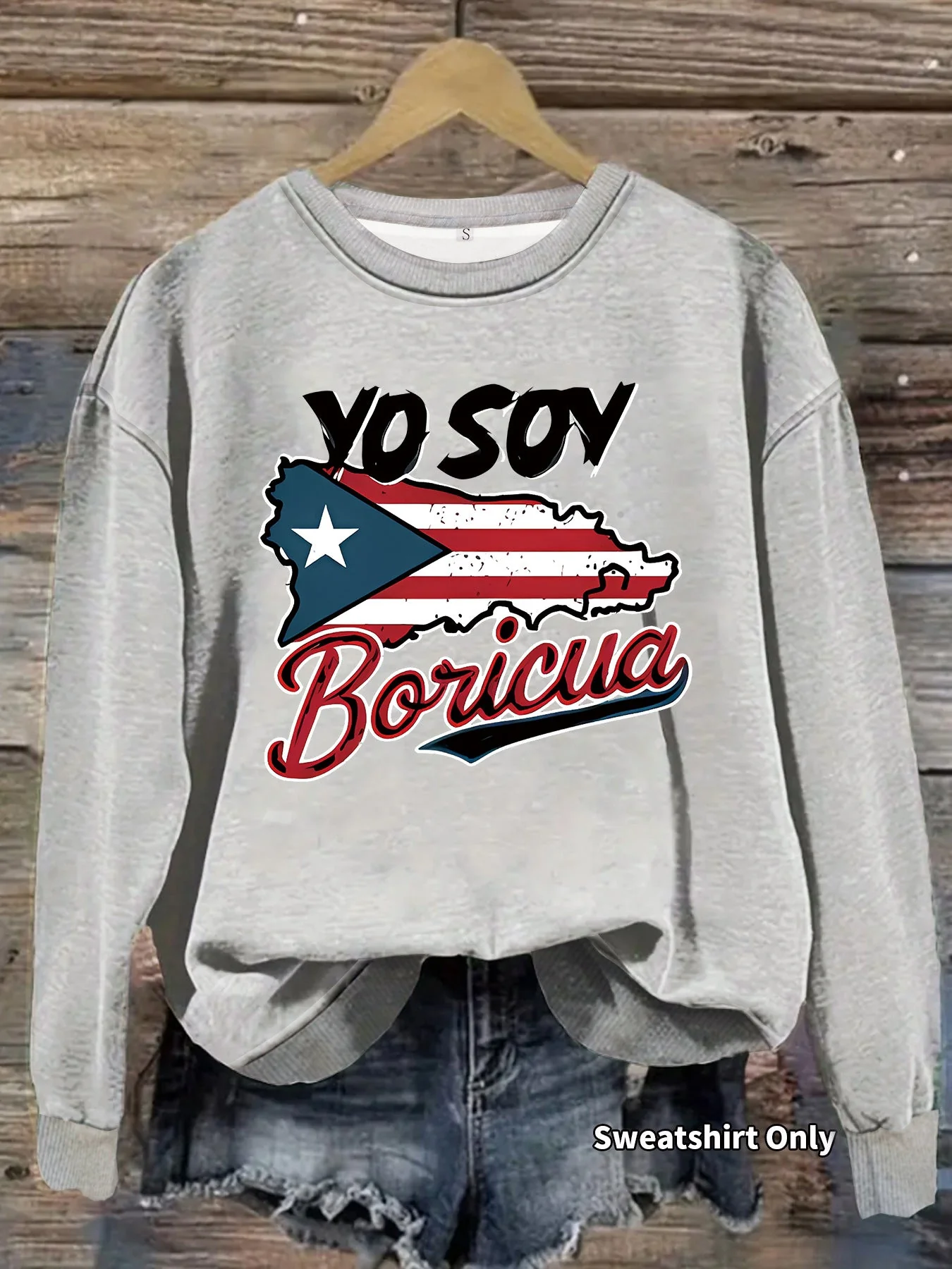 Damen Sweatshirt mit kreativem Puerto Rico Design und lässigem Schnitt - Image 11