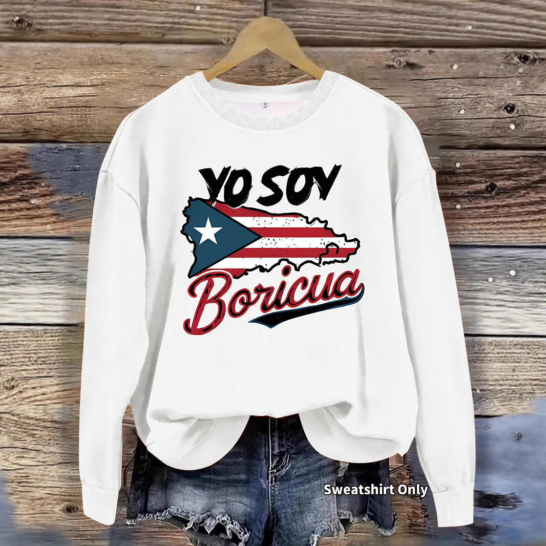 Damen Sweatshirt mit kreativem Puerto Rico Design und lässigem Schnitt - Image 2