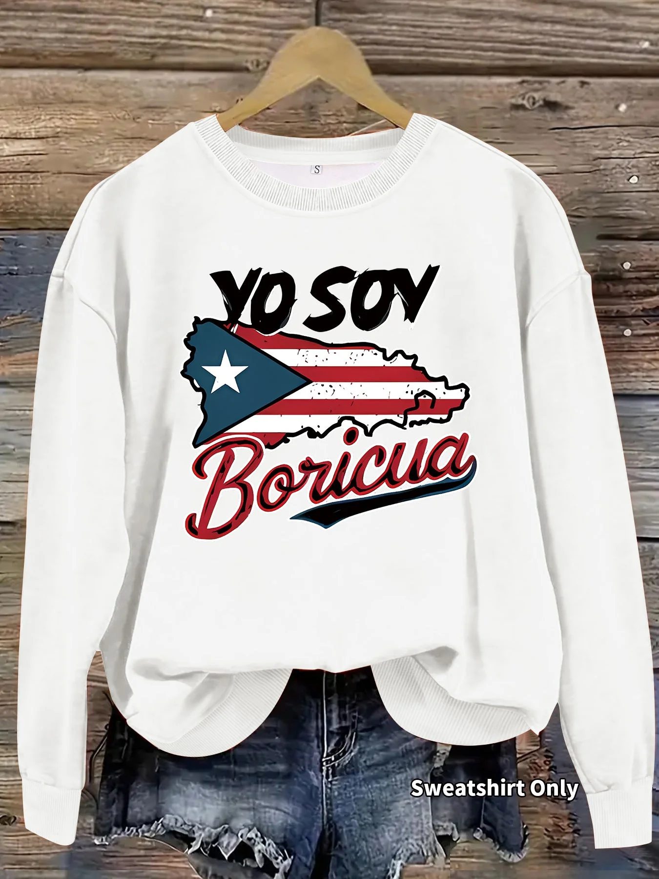 Damen Sweatshirt mit kreativem Puerto Rico Design und lässigem Schnitt - Image 5