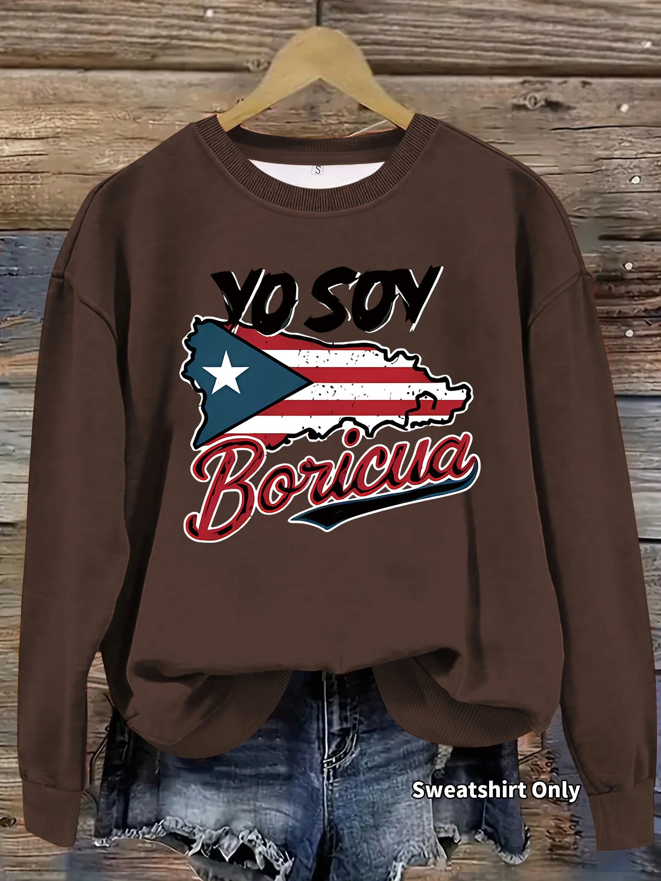 Damen Sweatshirt mit kreativem Puerto Rico Design und lässigem Schnitt - Image 7
