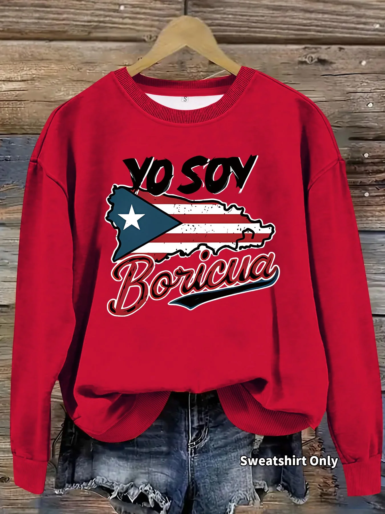 Damen Sweatshirt mit kreativem Puerto Rico Design und lässigem Schnitt - Image 9