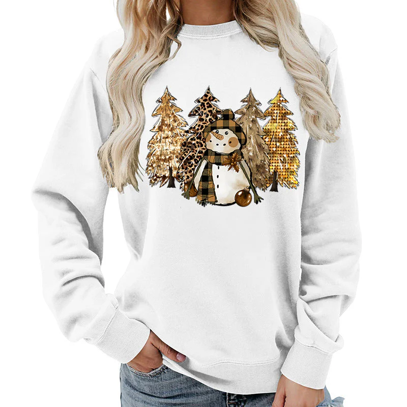 Damen Sweatshirt mit kreativem Schneemann-Design und weichem Innenfutter - Image 10