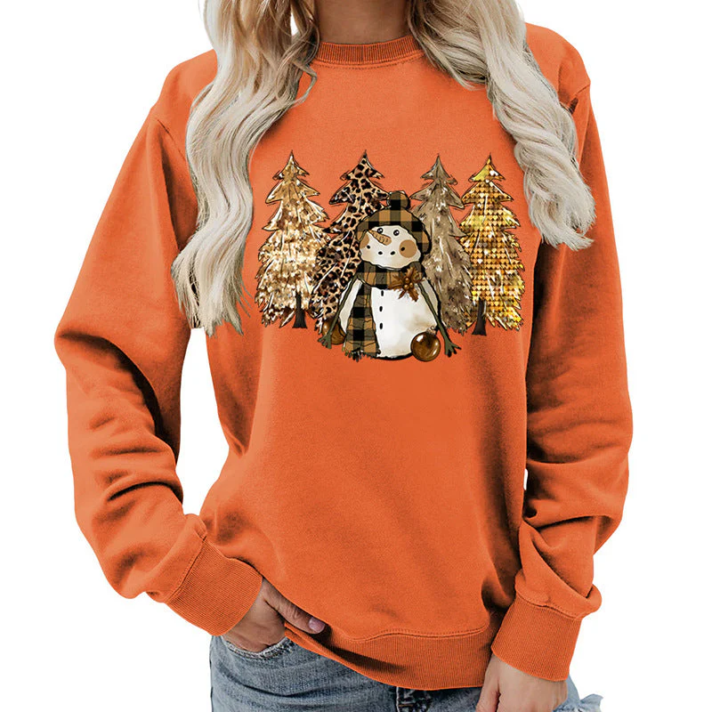 Damen Sweatshirt mit kreativem Schneemann-Design und weichem Innenfutter - Image 11