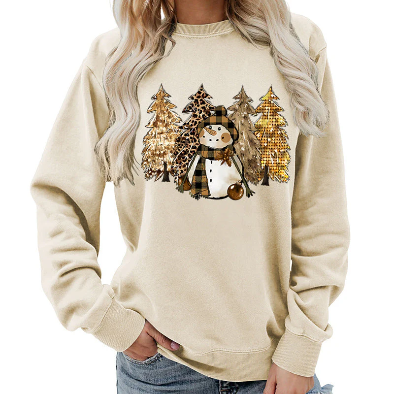 Damen Sweatshirt mit kreativem Schneemann-Design und weichem Innenfutter - Image 12