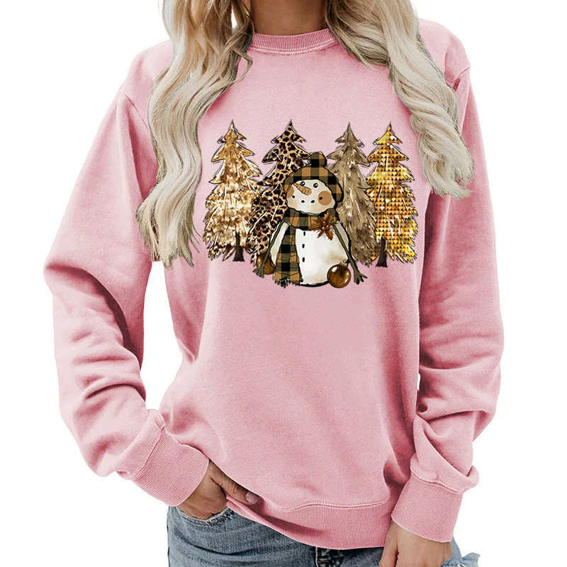 Damen Sweatshirt mit kreativem Schneemann-Design und weichem Innenfutter - Image 13
