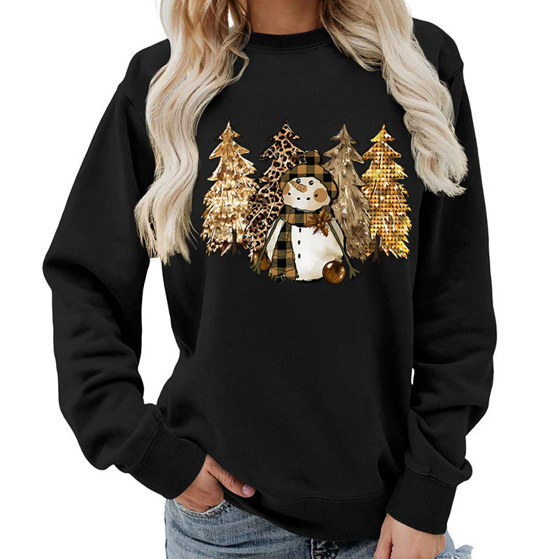 Damen Sweatshirt mit kreativem Schneemann-Design und weichem Innenfutter - Image 14