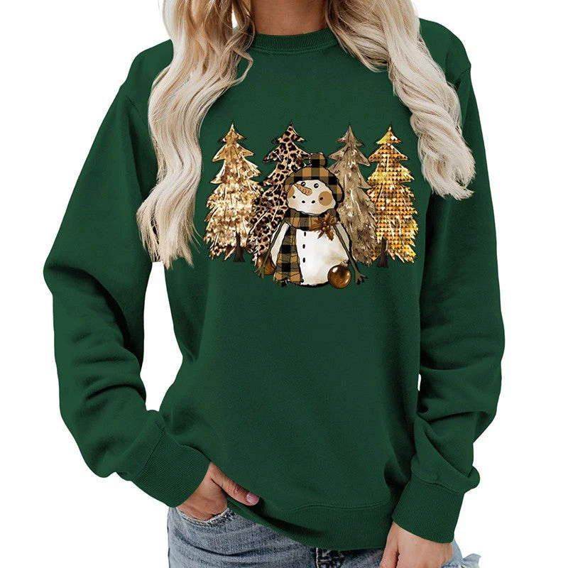 Damen Sweatshirt mit kreativem Schneemann-Design und weichem Innenfutter - Image 4