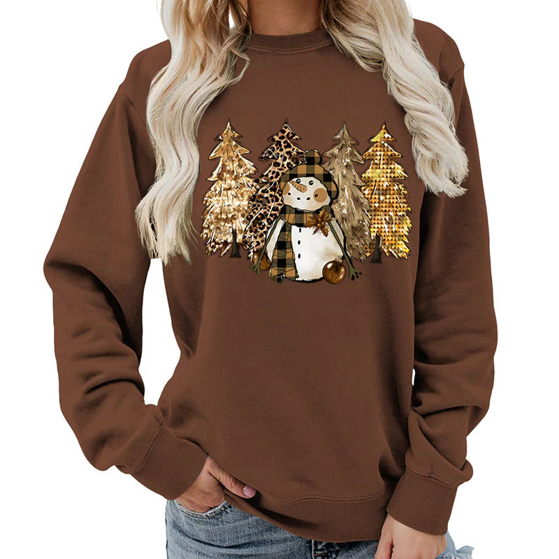 Damen Sweatshirt mit kreativem Schneemann-Design und weichem Innenfutter - Image 9