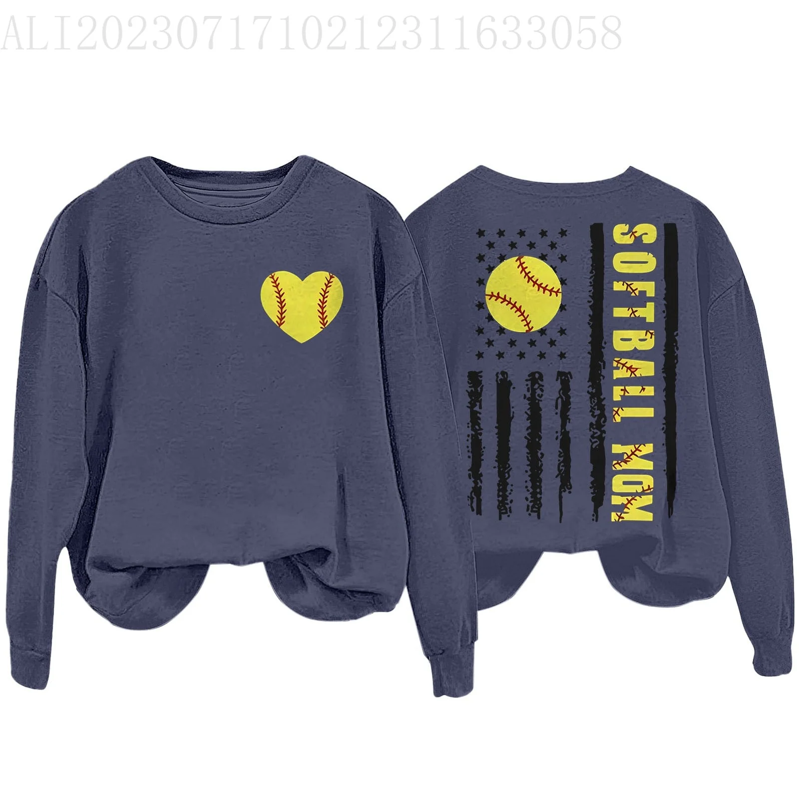 Damen Sweatshirt mit kreativem Softball-Design - Image 5