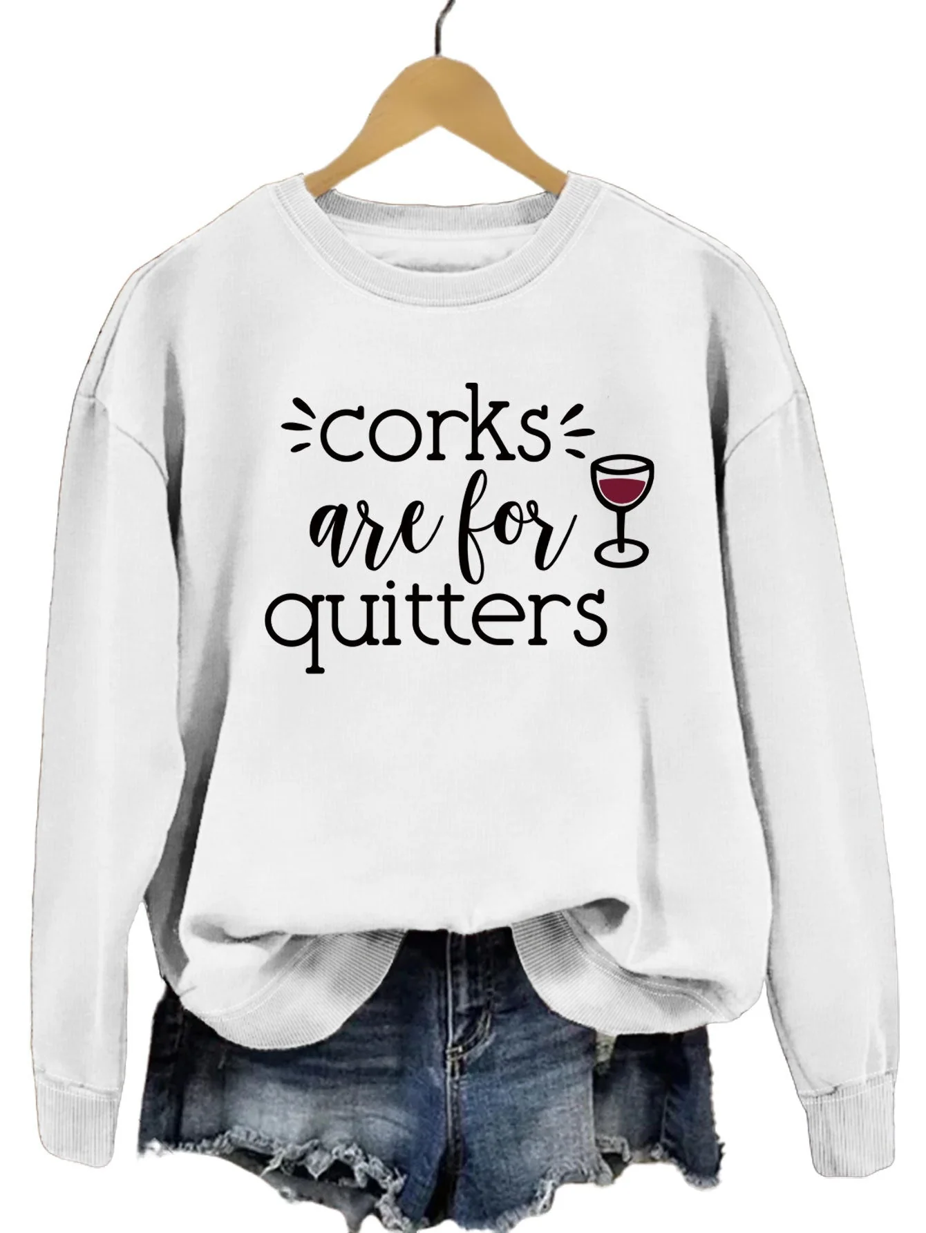 Damen Sweatshirt mit kreativem Spruch und lässigem Schnitt - Image 14