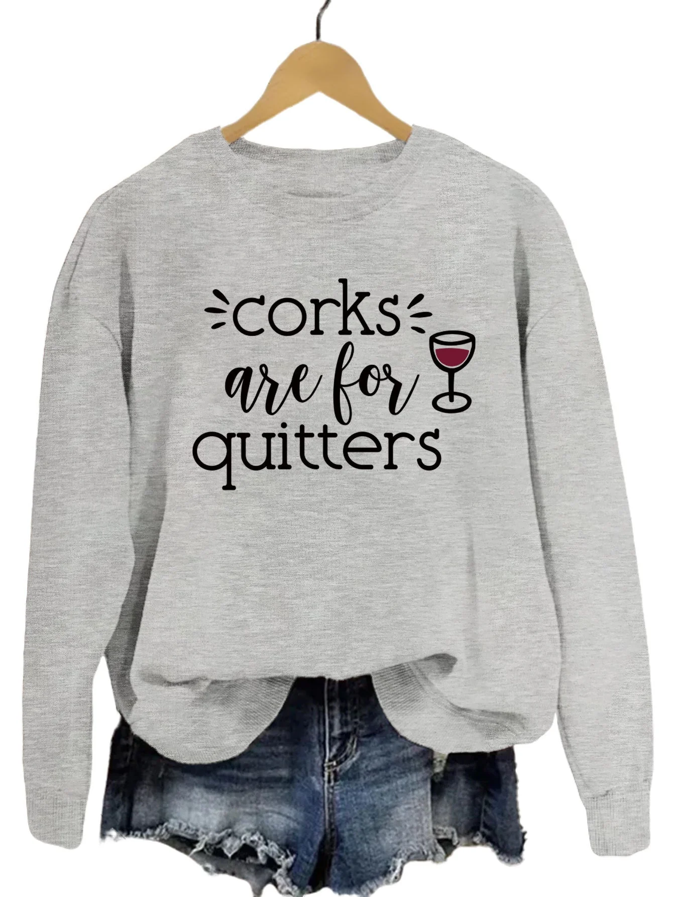 Damen Sweatshirt mit kreativem Spruch und lässigem Schnitt - Image 5
