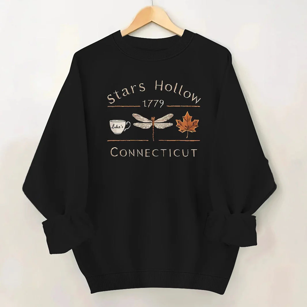 Damen Sweatshirt mit kreativem Stars Hollow Motiv