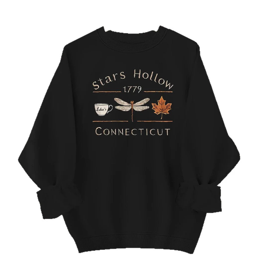 Damen Sweatshirt mit kreativem Stars Hollow Motiv - Image 4