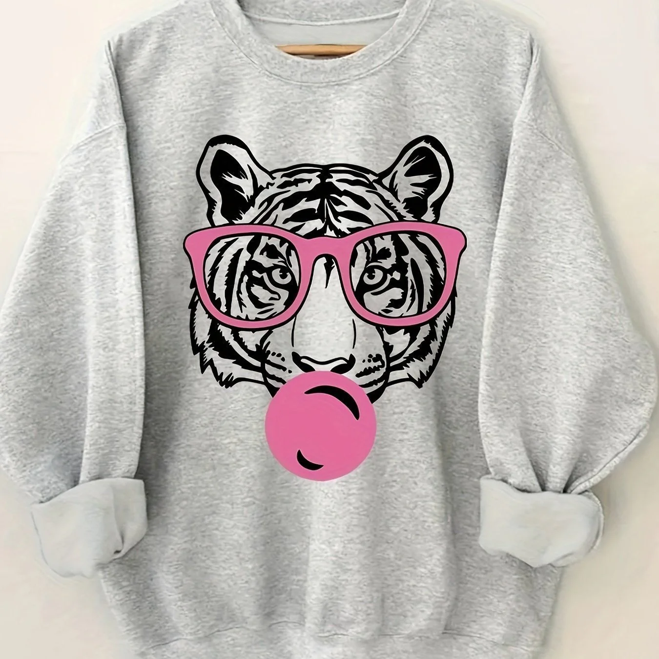 Damen Sweatshirt mit kreativem Tiger-Design und lässigem Schnitt - Image 7