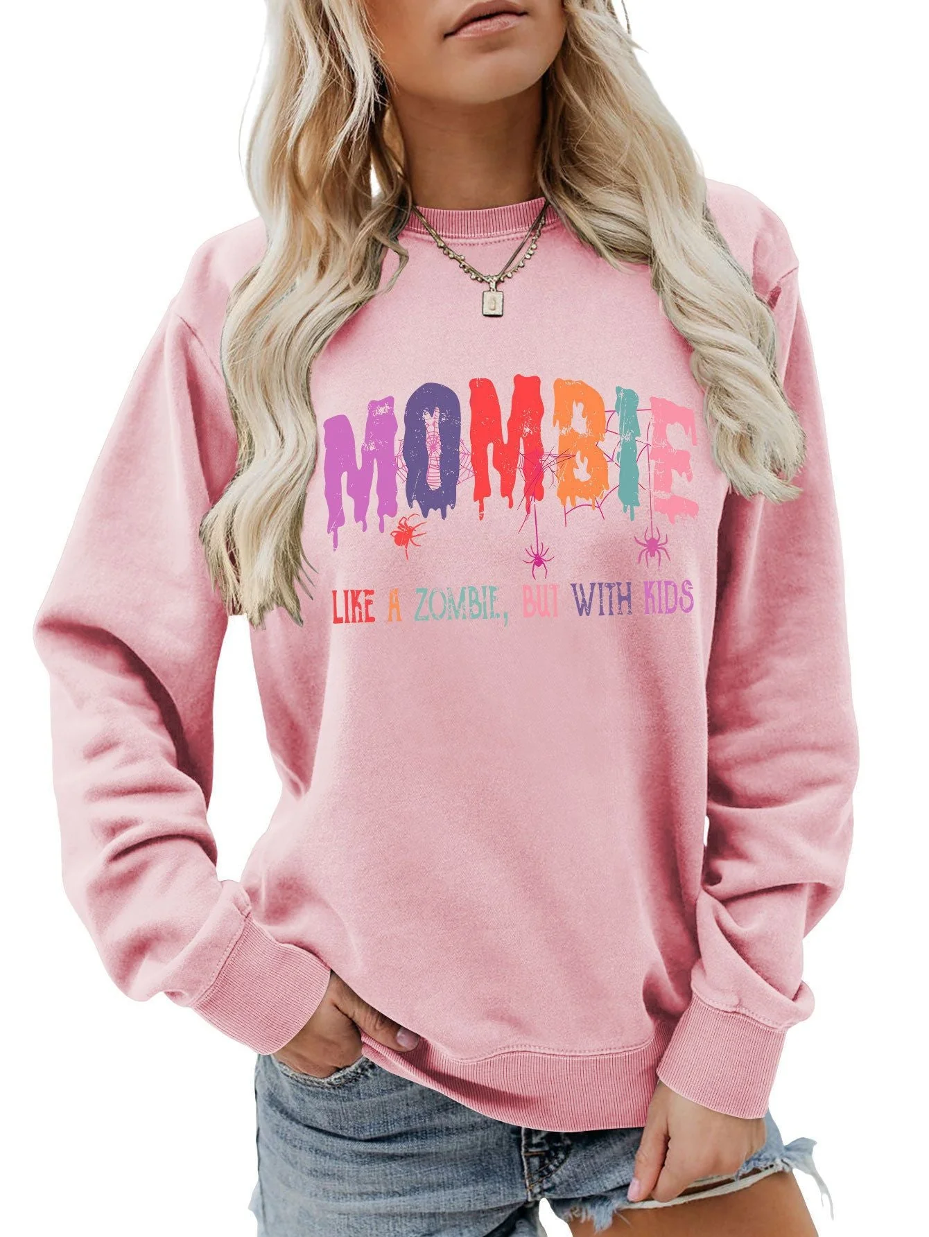 Damen Sweatshirt mit kreativem Zombie-Motiv - Image 10