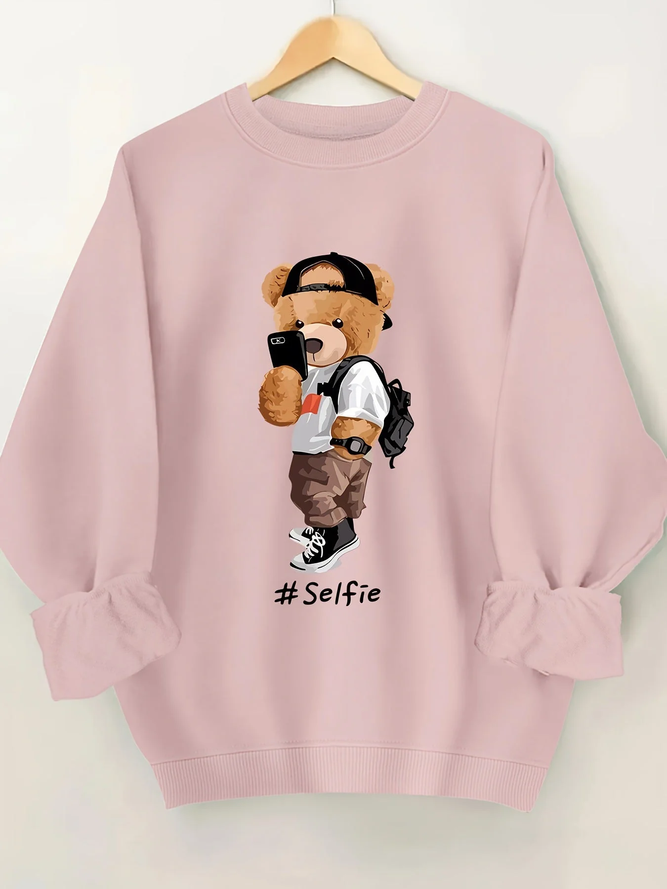 Damen Sweatshirt mit künstlerischem Bärendesign und lässigem Schnitt - Image 6