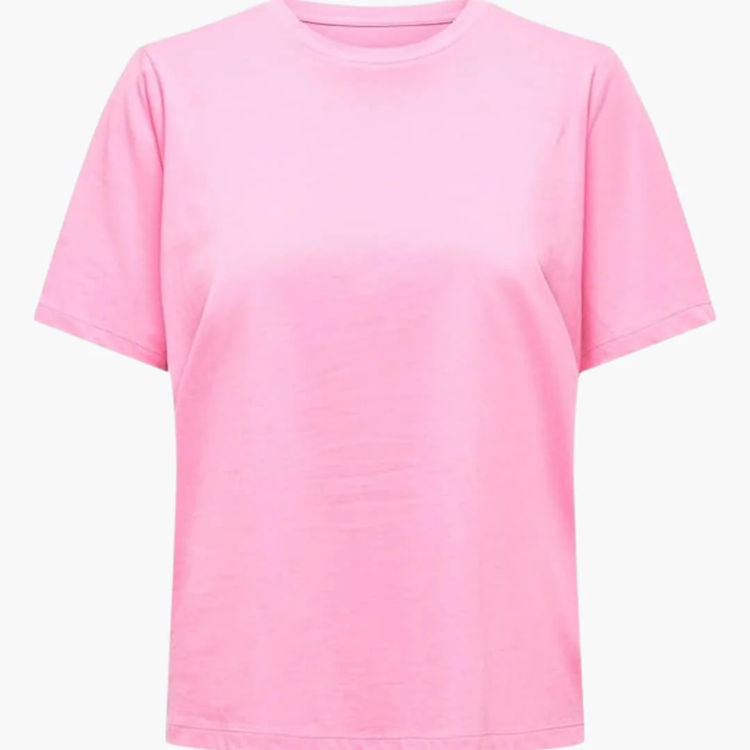 Damen T-Shirt mit Rundhalsausschnitt und kurzen Ärmeln