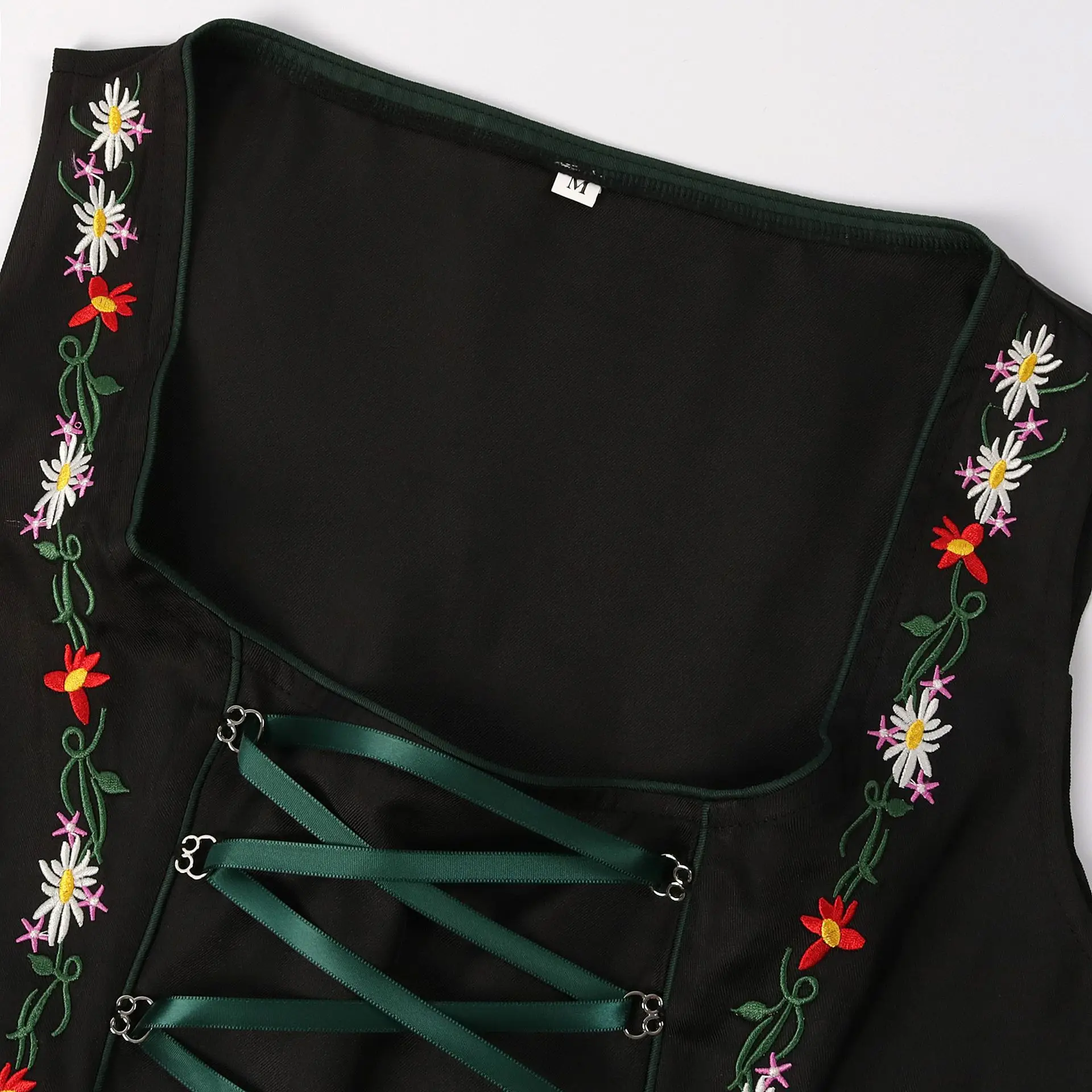 Damen Traditionell Grün und Schwarz Oktoberfest Dirndl Kleid - Image 2