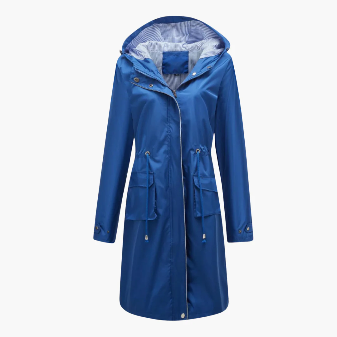 Damen Trenchcoat mit Kapuze und Fronttaschen - Image 7