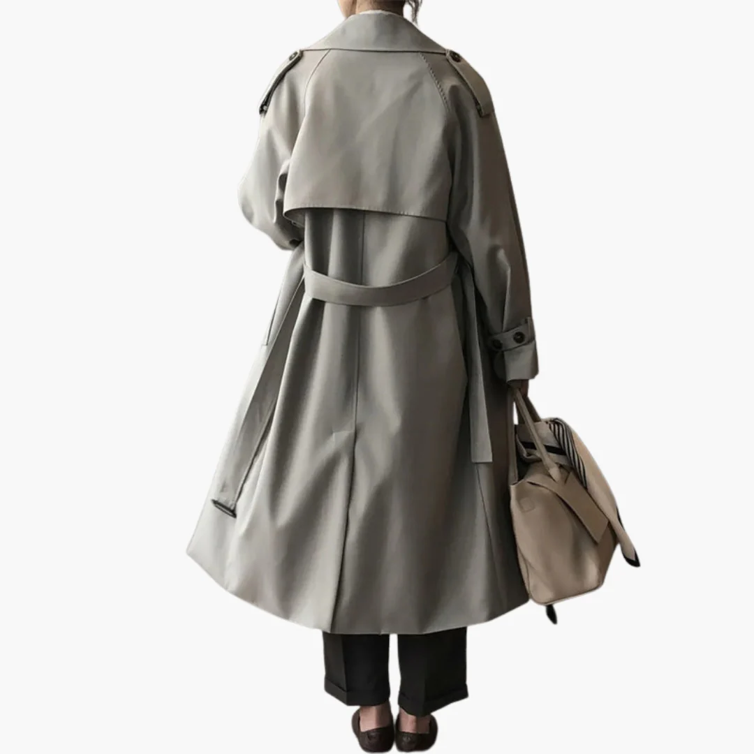 Damen Trenchcoat mit Reverskragen und Doppelknöpfen - Image 3