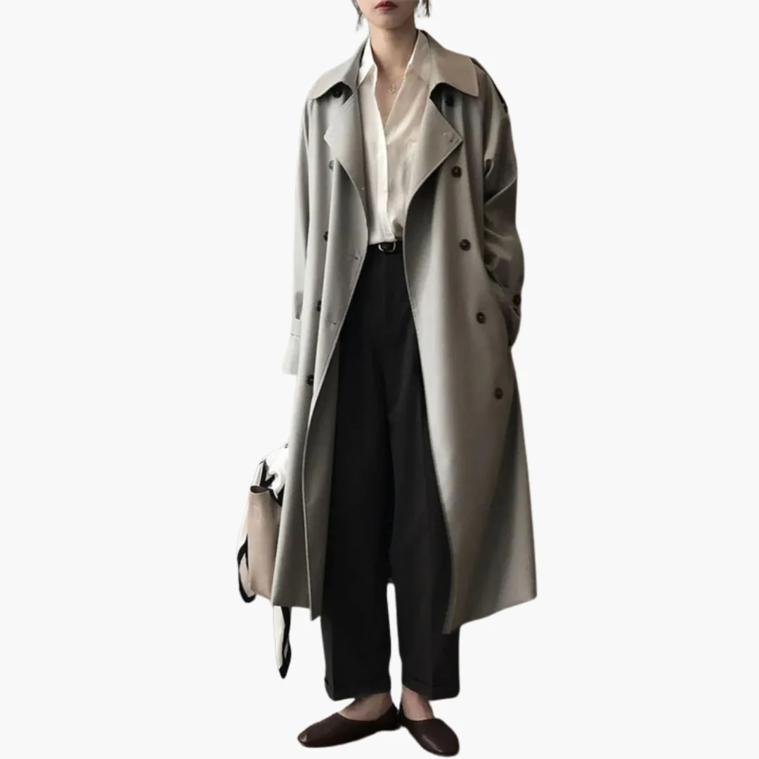 Damen Trenchcoat mit Reverskragen und Doppelknöpfen - Image 5
