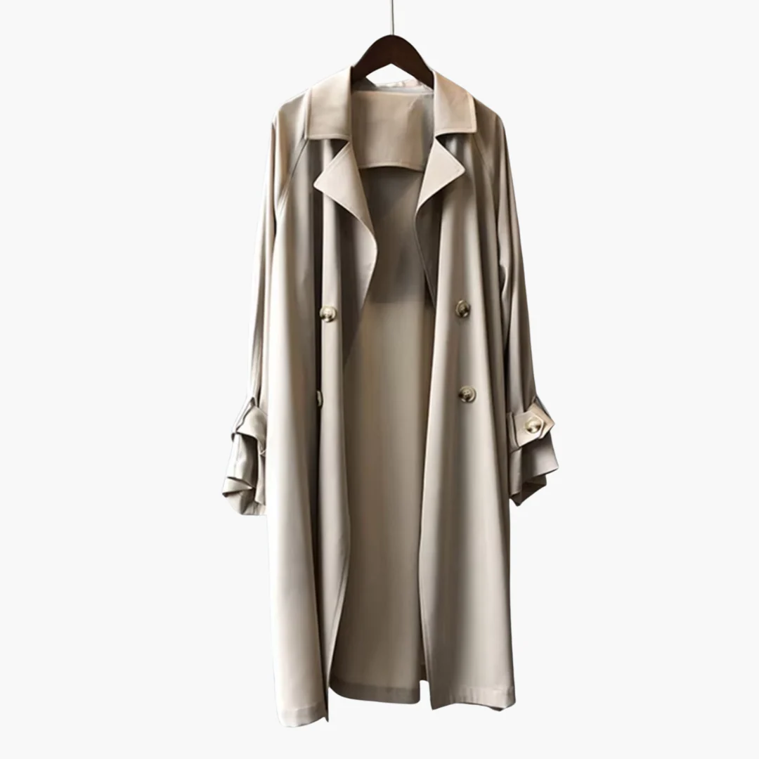Damen Trenchcoat mit Reverskragen und Doppelknopfverschluss - Image 2
