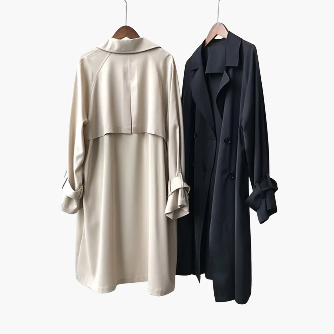 Damen Trenchcoat mit Reverskragen und Doppelknopfverschluss - Image 6