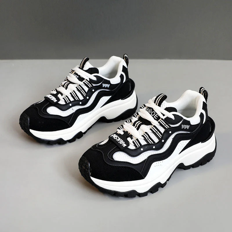 Damen trendige Chunky Sneakers mit atmungsaktivem Mesh und stabiler Sohle - Image 2