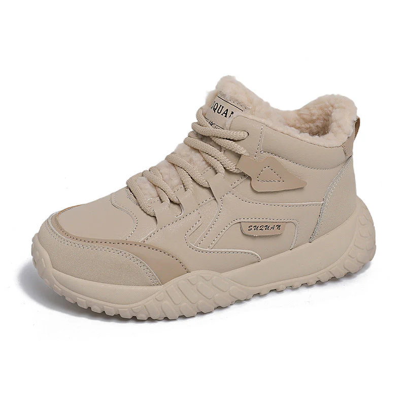 Damen trendige High-Top Sneakers mit weichem Fleece-Futter und rutschfester Laufsohle - Image 5