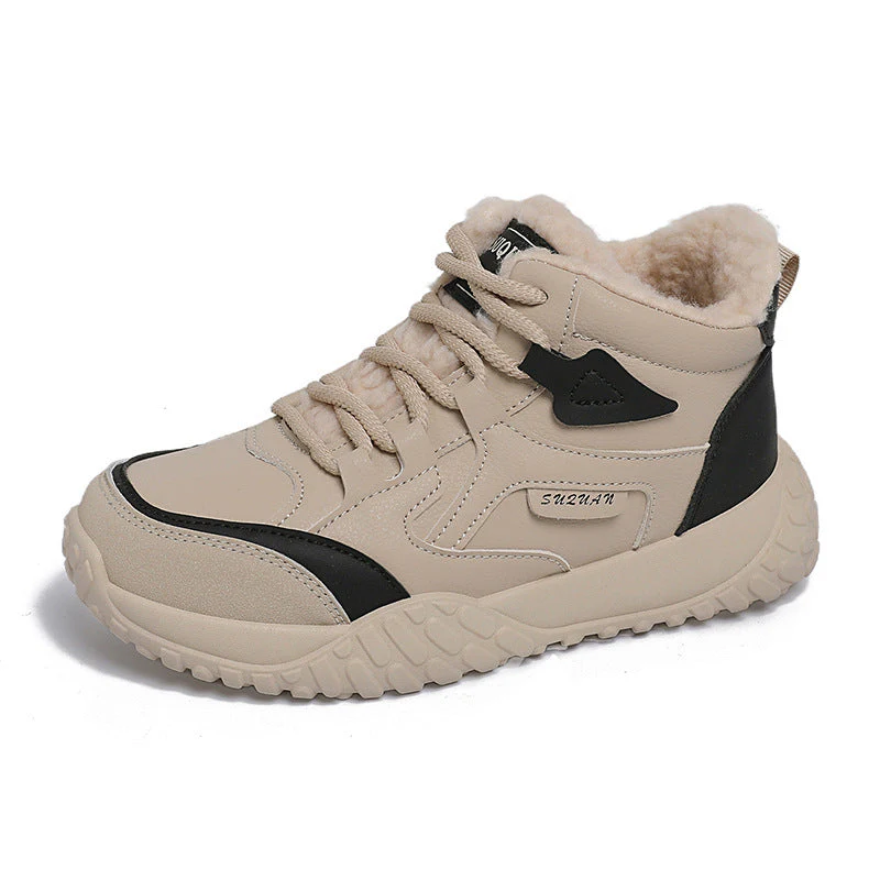 Damen trendige High-Top Sneakers mit weichem Fleece-Futter und rutschfester Laufsohle - Image 6