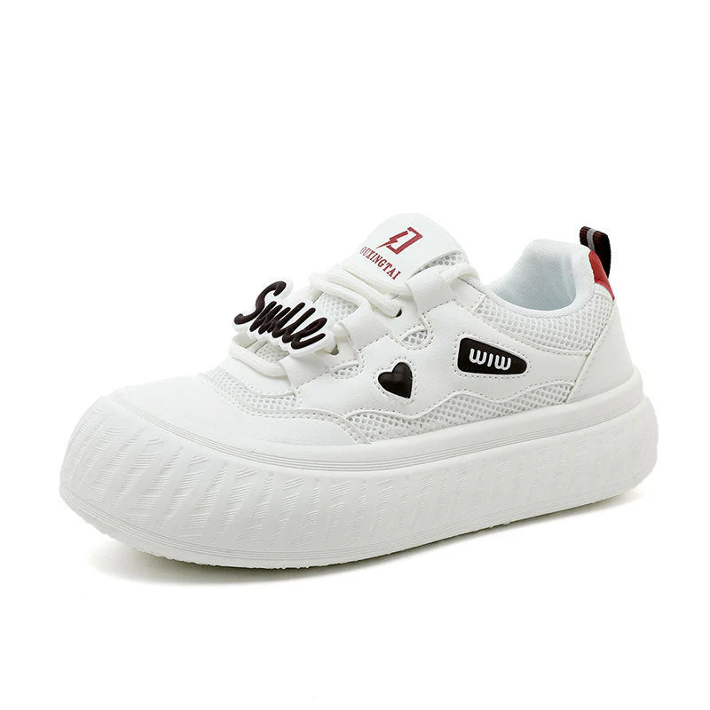 Damen Trendige Plateau-Sneaker mit buntem Schriftzug - Image 4