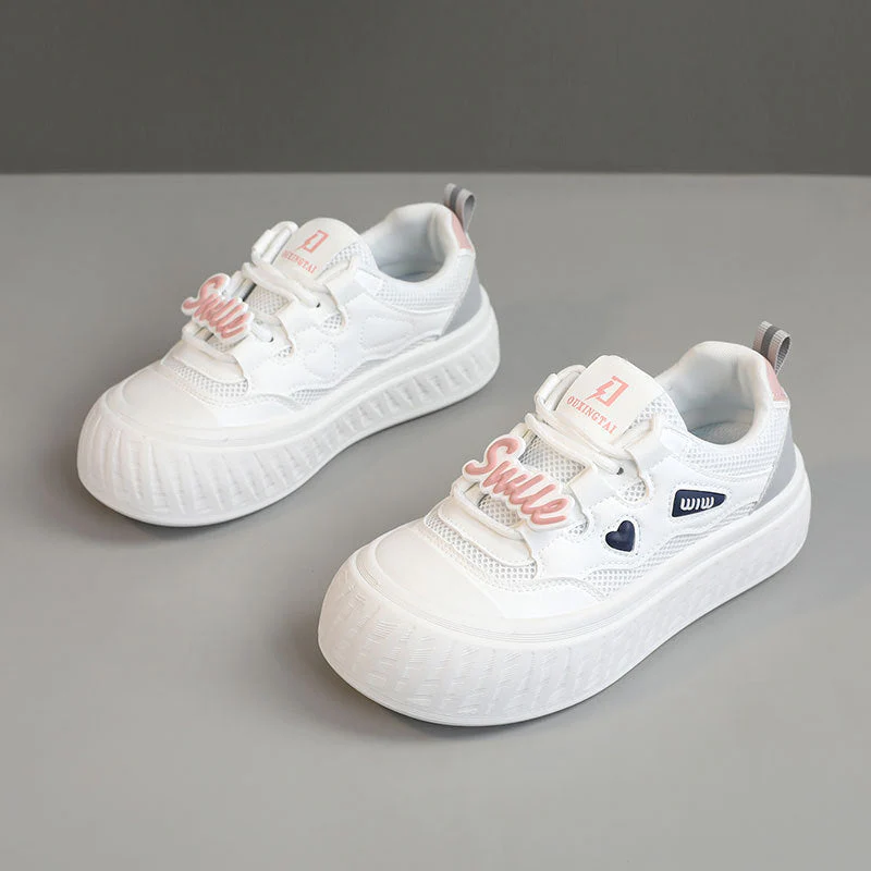 Damen Trendige Plateau-Sneaker mit buntem Schriftzug - Image 5