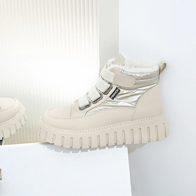 Damen Trendige Winterstiefel mit gepolsterter Innensohle und rutschfester Profilsohle