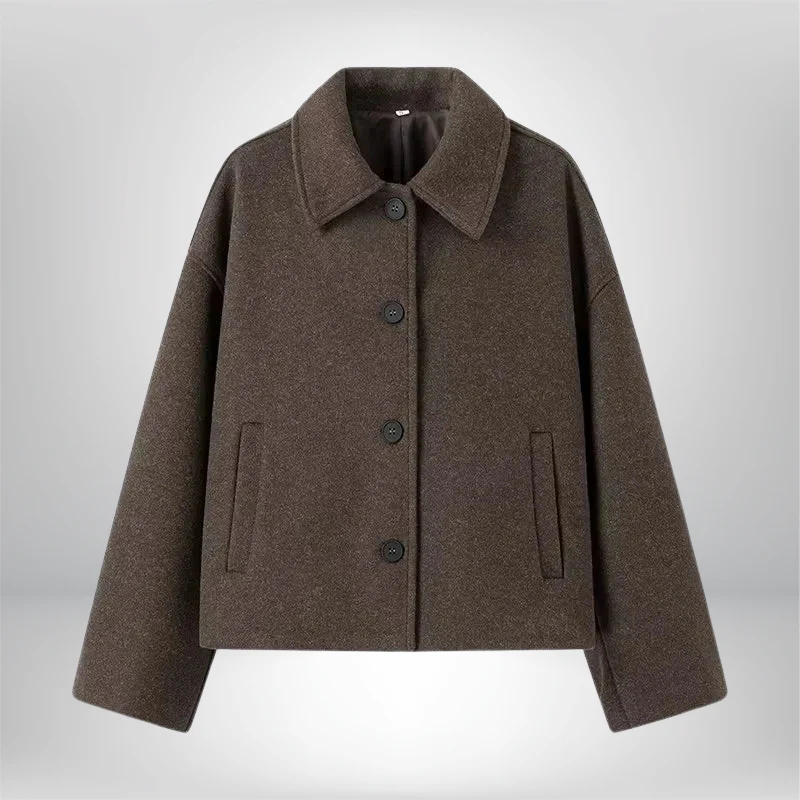 Damen Übergangsjacke Kurz Mantel | Oversized Elegant - Image 3
