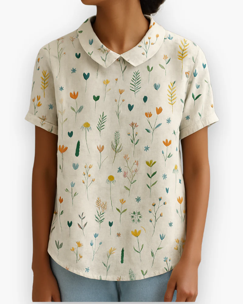 Damen Verspielte Wildblumen Bluse | Sommerlich Elegant - Image 4