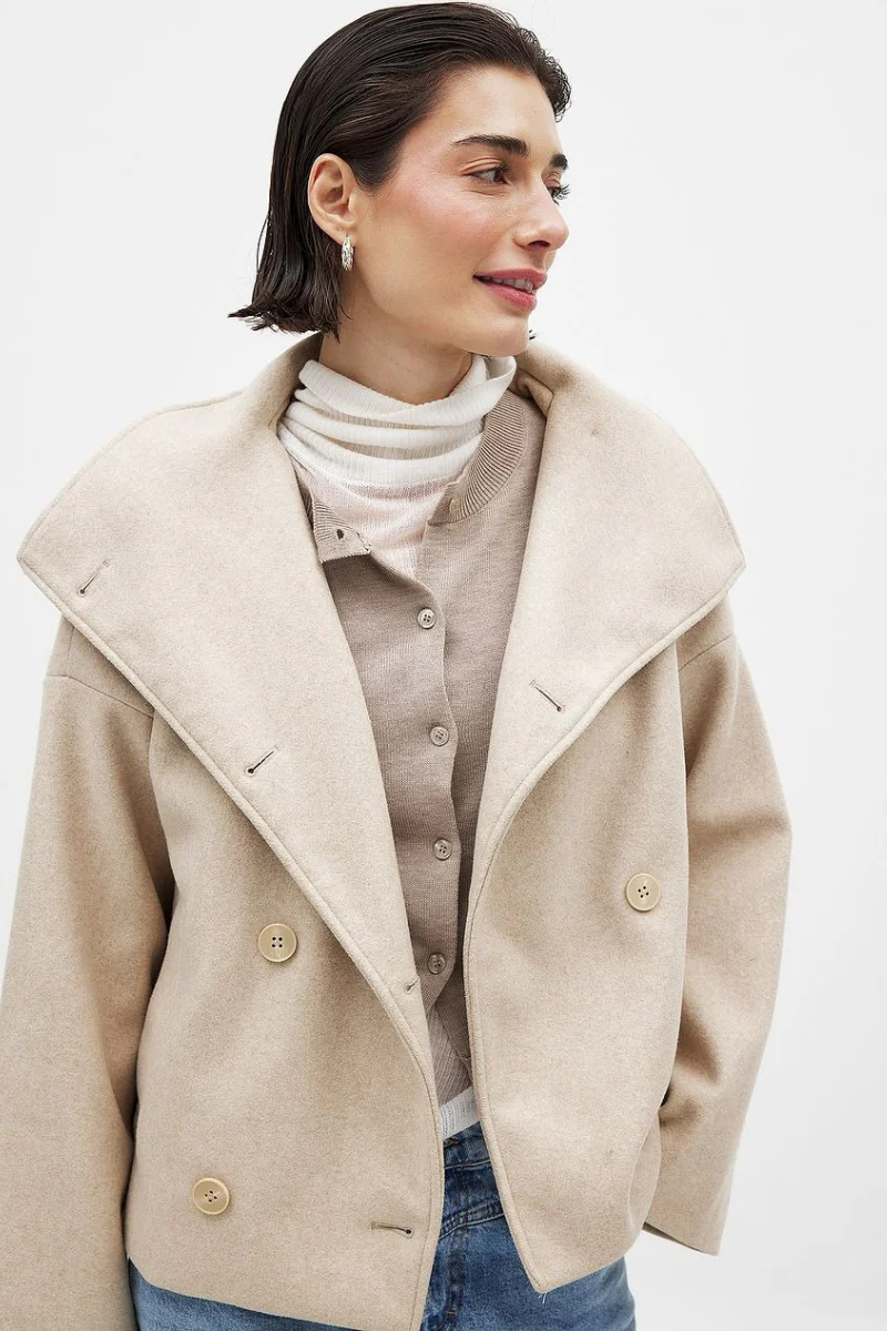Damen Vintage-Doppelreiher-Mantel | Kurz - Image 10