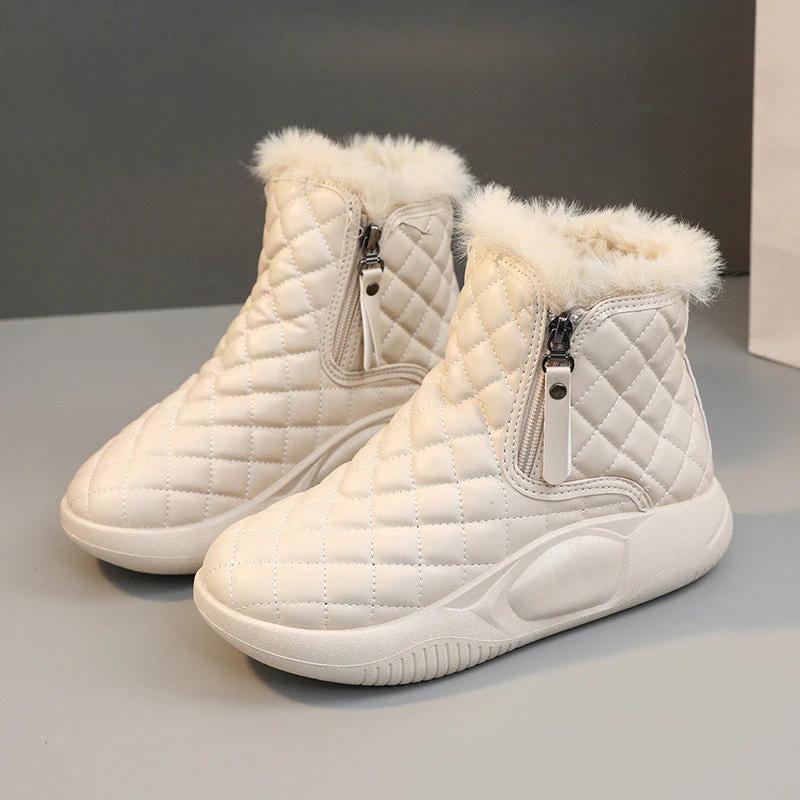 Damen warme Winterstiefel mit modischer Steppung und praktischem Reißverschluss - Image 7