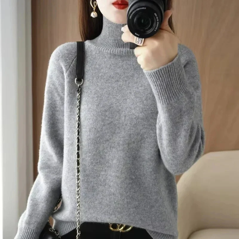 Damen warmer Strickpullover | Rollkragen - Image 2