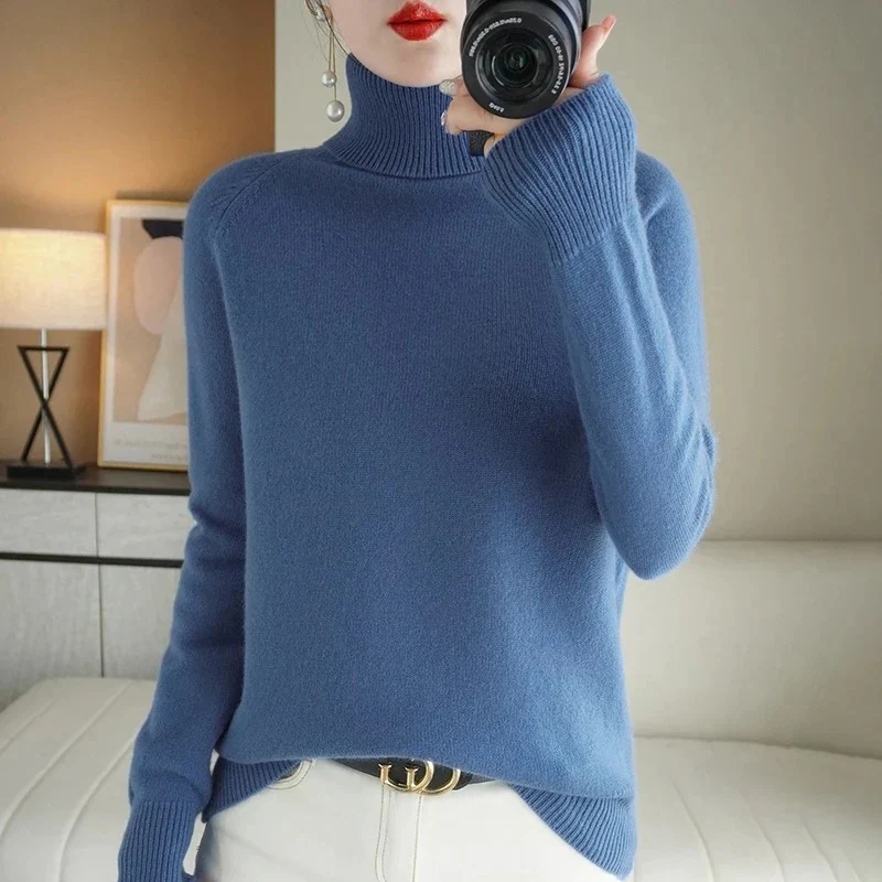 Damen warmer Strickpullover | Rollkragen - Image 4