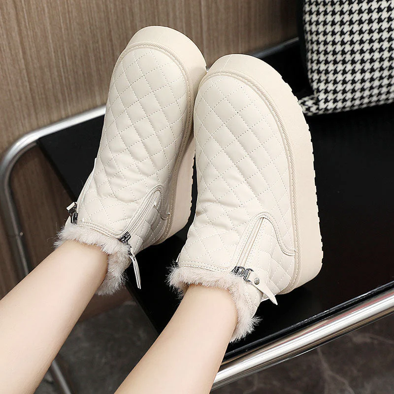 Damen Warmgefütterte Ankle Boots mit innovativem Reißverschluss - Image 3
