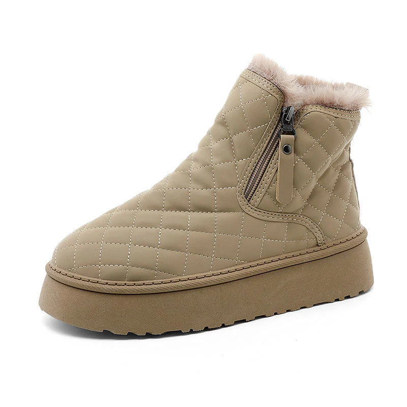 Damen Warmgefütterte Ankle Boots mit innovativem Reißverschluss - Image 4