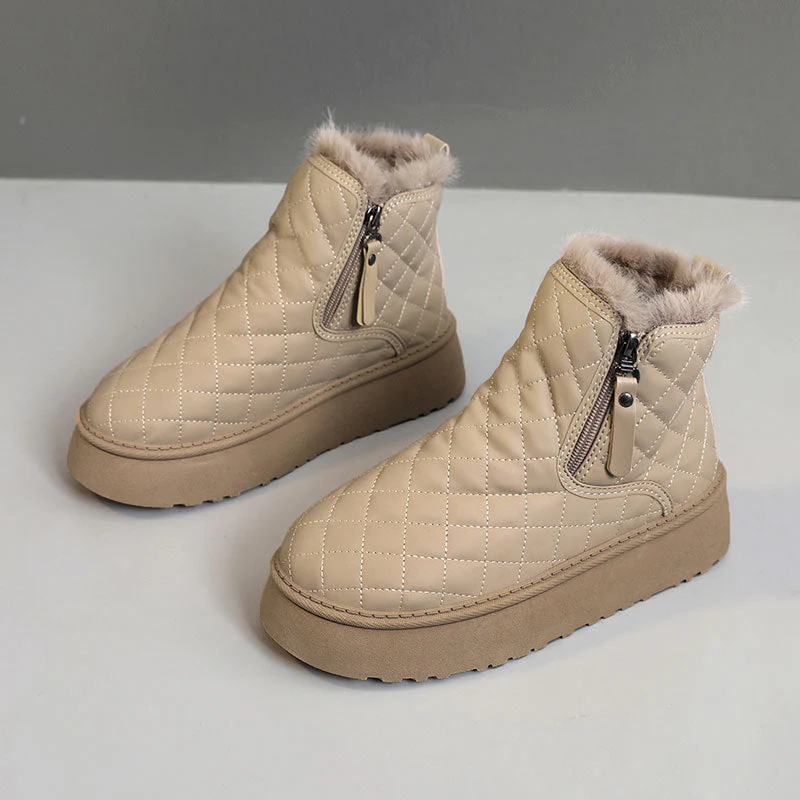 Damen Warmgefütterte Ankle Boots mit innovativem Reißverschluss - Image 5