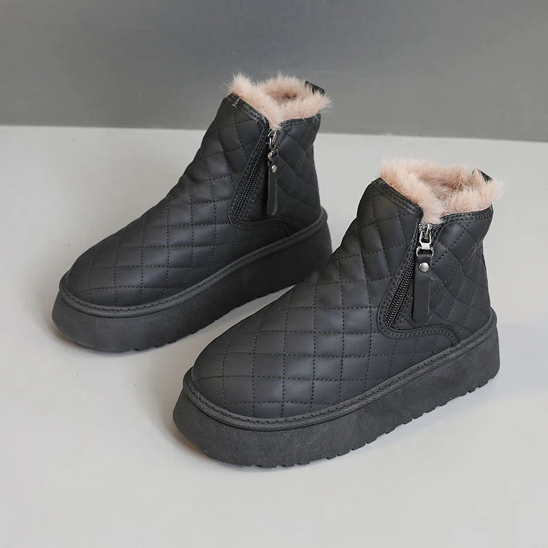 Damen Warmgefütterte Ankle Boots mit innovativem Reißverschluss - Image 6