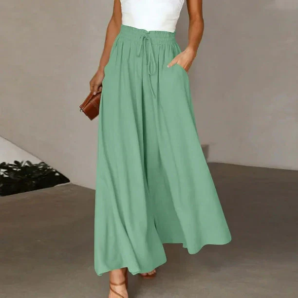 Damen Weite Palazzo-Hose mit elastischem Bund und praktischen Seitentaschen - Image 10