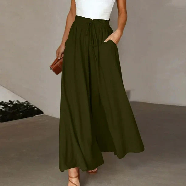 Damen Weite Palazzo-Hose mit elastischem Bund und praktischen Seitentaschen - Image 6