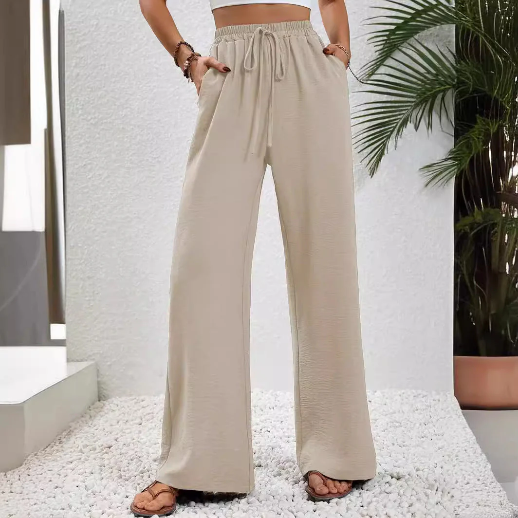 Damen Weite Sommerhose mit elastischem Bund und praktischen Seitentaschen - Image 3