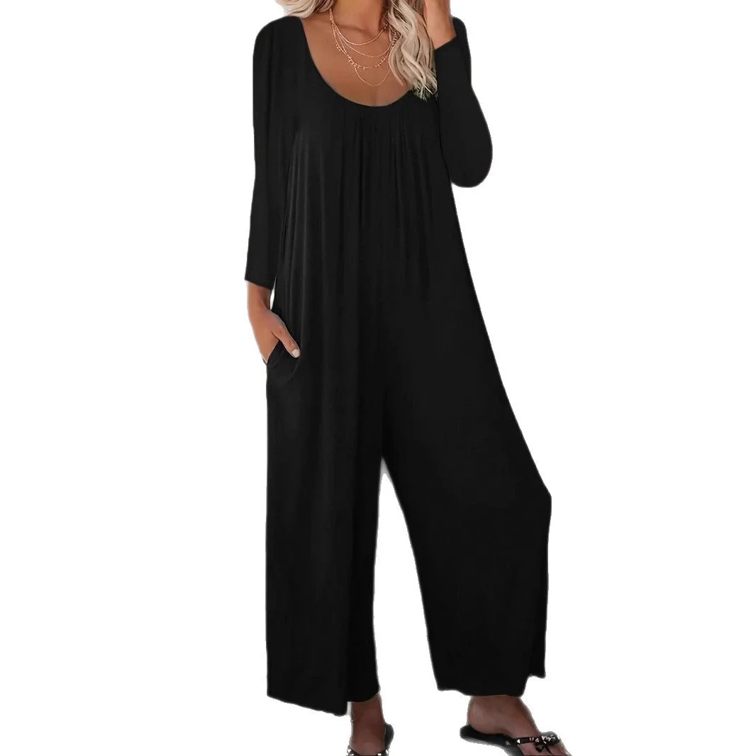 Damen Weitgeschnittenes Jumpsuit mit praktischen Taschen und modernem Schnitt - Image 4