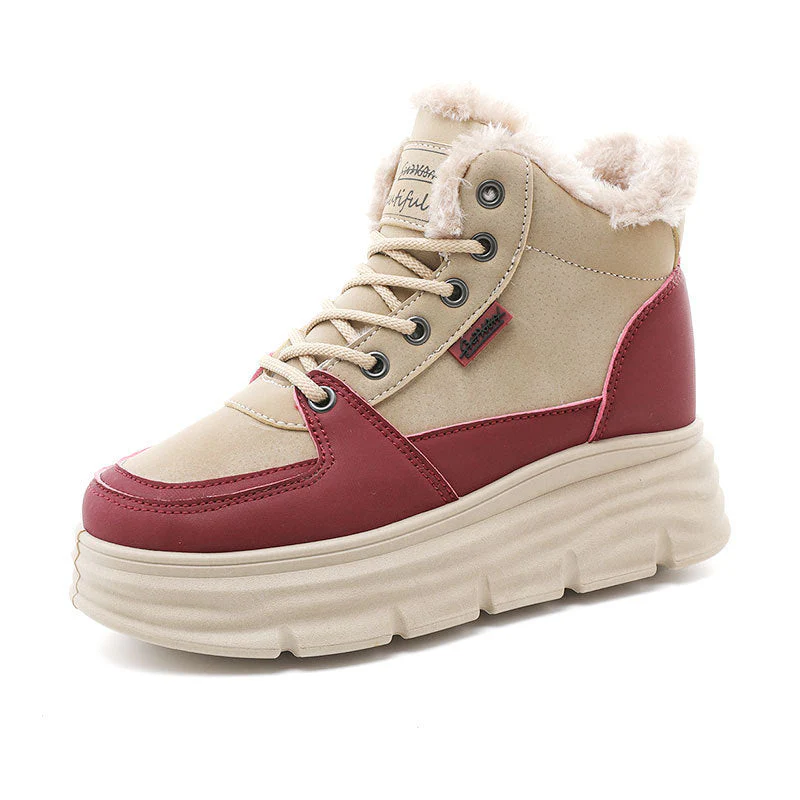 Damen Winter Sneaker mit flauschigem Innenfutter und modischer Plateau-Sohle - Image 4