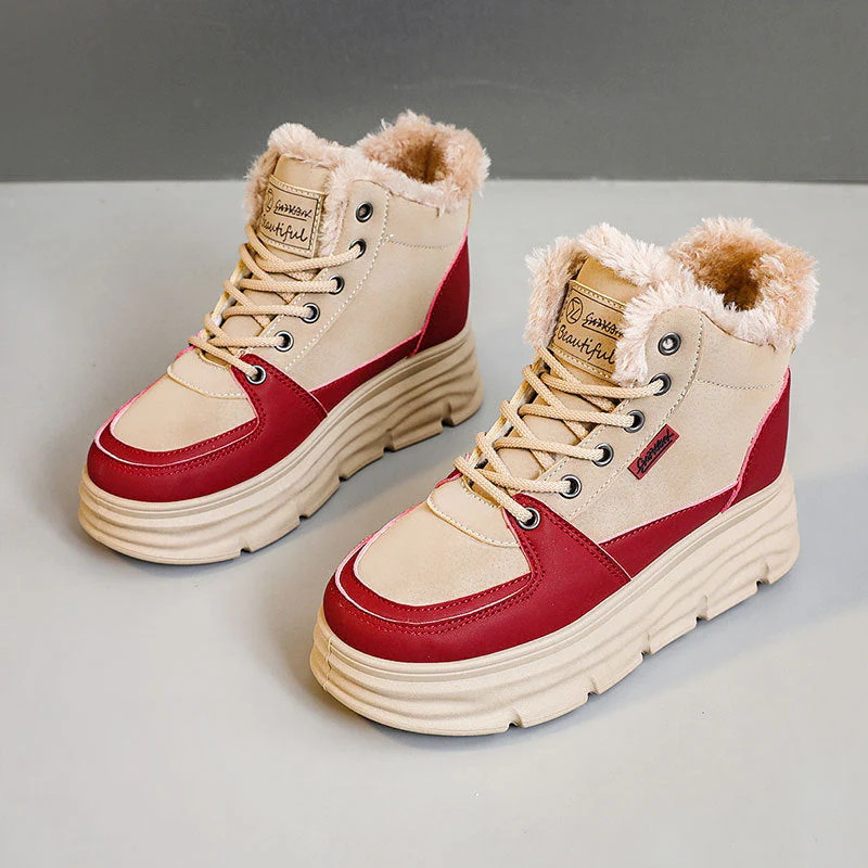 Damen Winter Sneaker mit flauschigem Innenfutter und modischer Plateau-Sohle - Image 5